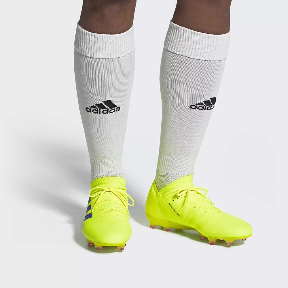 Adidas Nemeziz 18.1 Firm Ground Tacos de Futbol Amarillos Para Mujer (MX-33573)